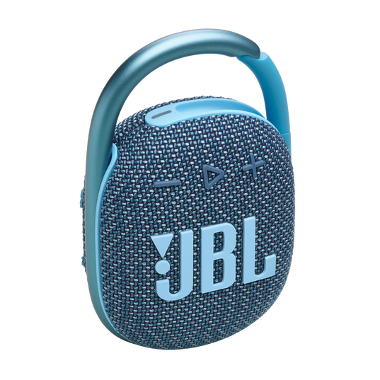 JBL Clip 4 Eco - Blue - Ultra-portable Waterproof Speaker - Hero