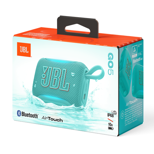 JBL Go 5 - Turquoise - Ultra-portable waterproof and drop-proof speaker with JBL legendary sound and ambient edge lighting - Detailshot 9