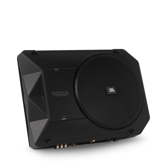 BassPro SL - Black - Powered, 8" (200mm) car audio under seat woofer system - Detailshot 5