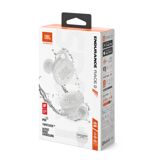 JBL Endurance Race 2 - White - Waterproof sports true wireless earbuds - Detailshot 15
