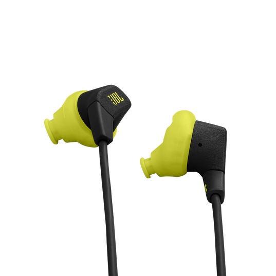 JBL Endurance Run 3 Wireless - Black / Lime - Wireless Sport Headphones - Detailshot 1
