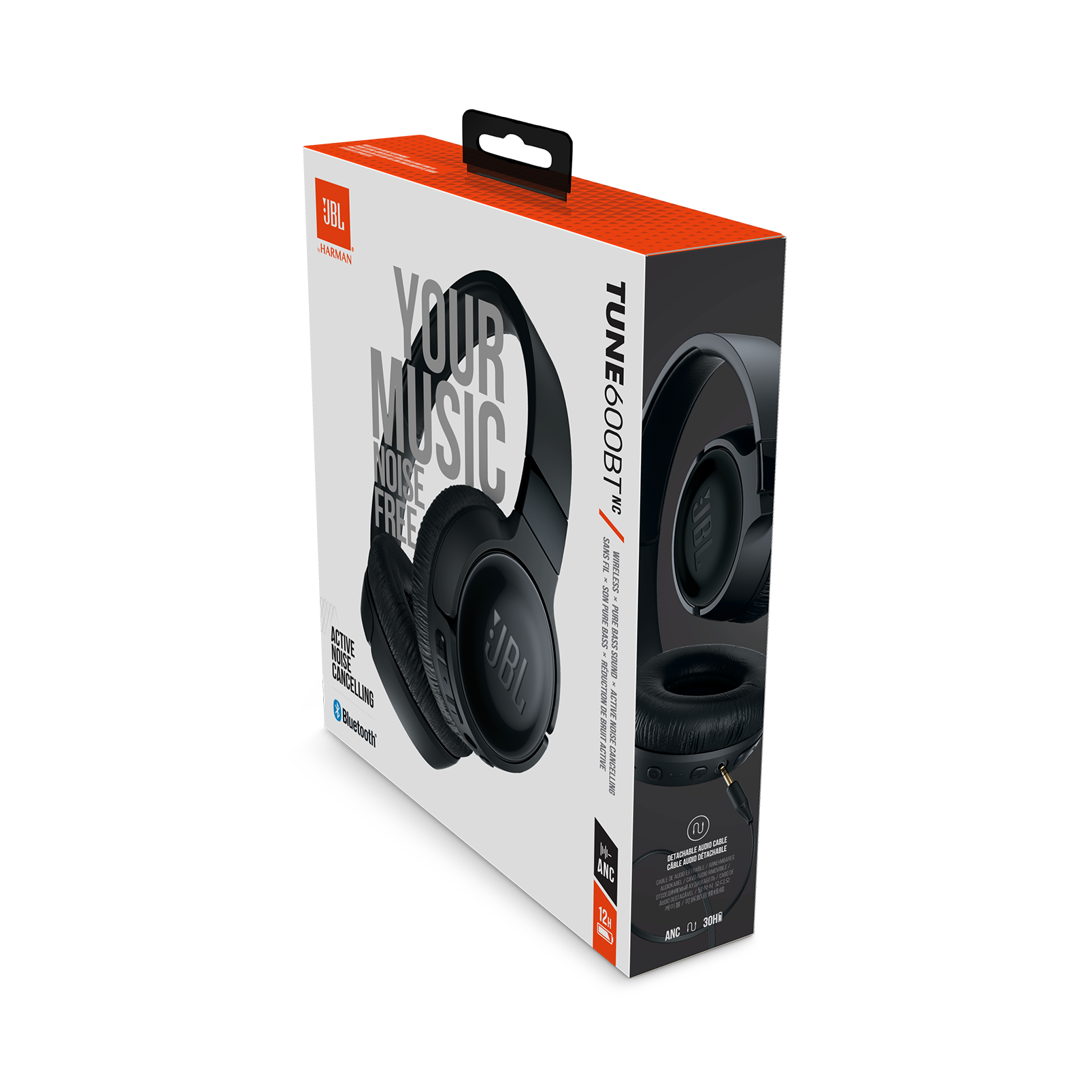 JBL Tune 600BTNC | Wireless, on-ear, active noise-cancelling headphones.