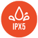 IPX5 water resistant