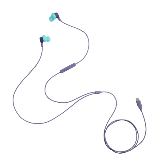JBL Endurance Run 3 USB-C - Purple - USB-C Wired Sport Headphones - Detailshot 3