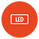 Big, integrated LCD color screen