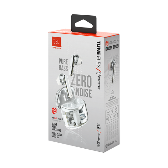 JBL Tune Flex Ghost Edition - White Ghost - True wireless Noise Cancelling earbuds - Detailshot 15