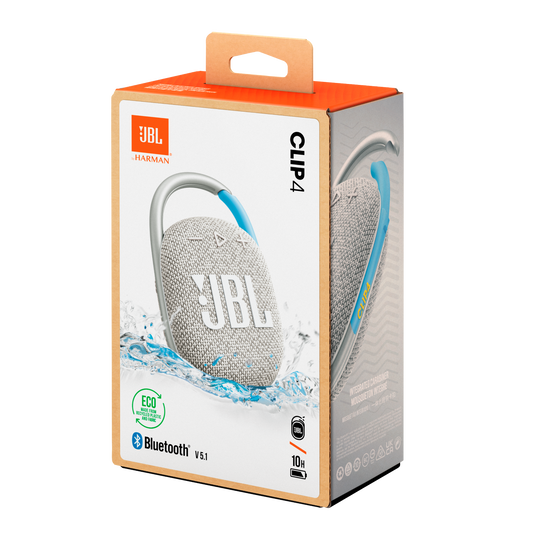 JBL Clip 4 Eco - White - Ultra-portable Waterproof Speaker - Detailshot 5