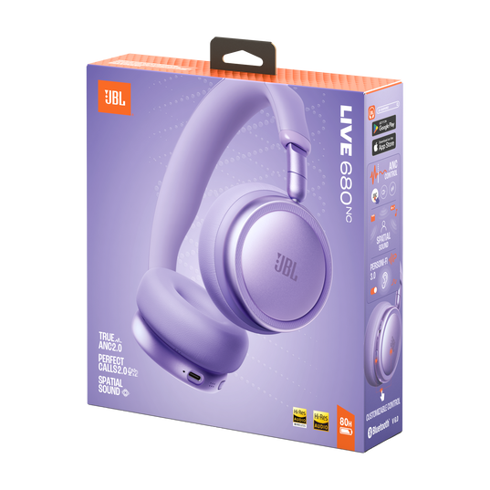 JBL Live 680NC - Purple - Wireless on-ear Noise Cancelling headphones - Detailshot 15