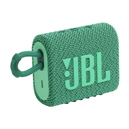 JBL Go 3 Eco - Green - Ultra-portable Waterproof Speaker - Hero