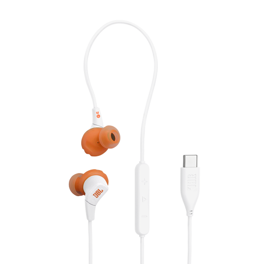 JBL Endurance Run 3 USB-C - White - USB-C Wired Sport Headphones - Hero