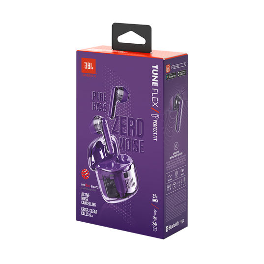 JBL Tune Flex Ghost Edition - Purple Ghost - True wireless Noise Cancelling earbuds - Detailshot 15