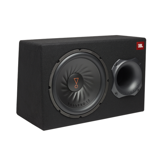 JBL BassPro 12 - Black - 12" (300mm) Car Audio Powered Subwoofer System with Slipstream Port Technology - Hero