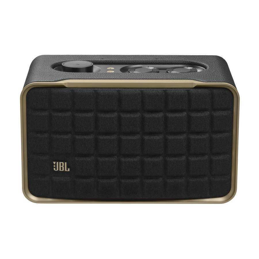 JBL Authentics 200 front grille and controls on white background