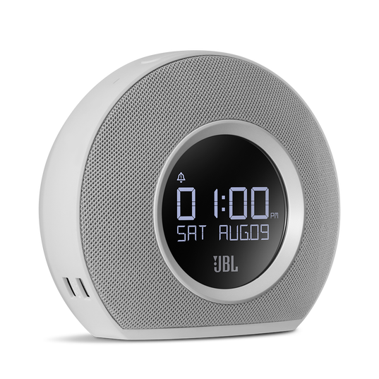 JBL Horizon - White - Bluetooth clock radio with USB charging and ambient light - Detailshot 1
