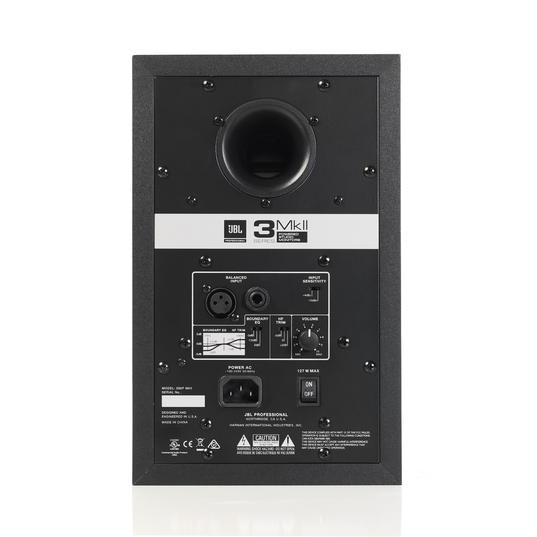 JBL 305P MkII - Black - Powered 5" (12.7 cm) Two-Way Studio Monitor - Back