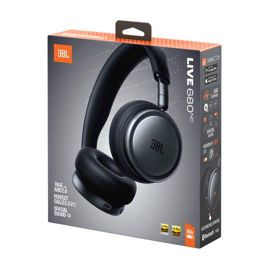 JBL Live 680NC - Black - Wireless on-ear Noise Cancelling headphones - Detailshot 15