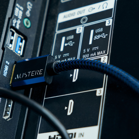Austere V Series 4K Active HDMI Cable 5.0m - Black - Austere V series 4K active HDMI 5.0m cable - Top
