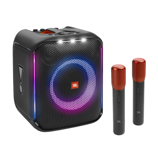 JBL PartyBox Encore | Portable party speaker with 100W powerful sound,  built-in dynamic light show, included digital wireless mics, and splash  proof design.
