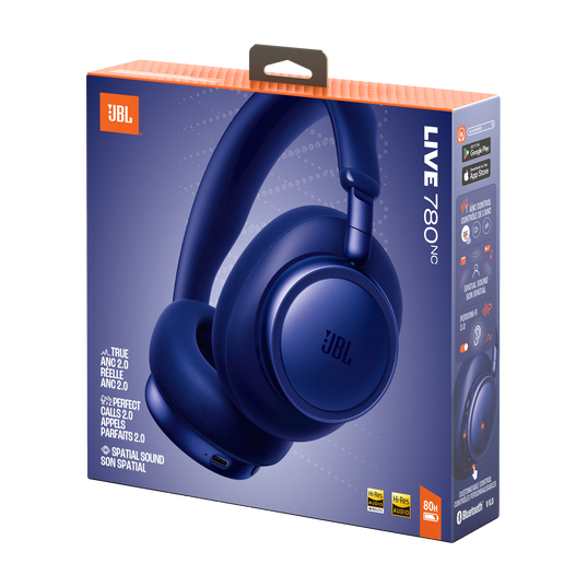 JBL Live 780NC - Blue - Wireless over-ear Noise Cancelling headphones - Detailshot 15