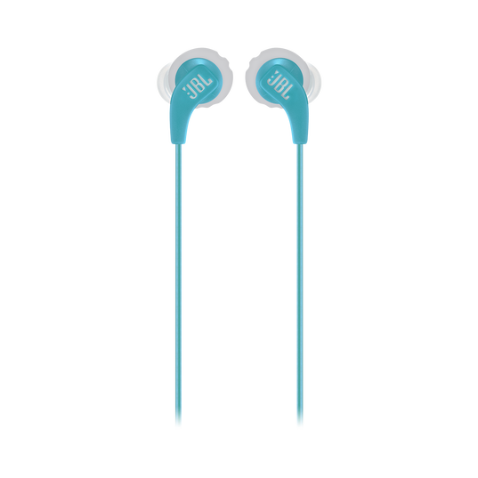 JBL Endurance RUN - Teal - Sweatproof Wired Sport In-Ear Headphones - Front