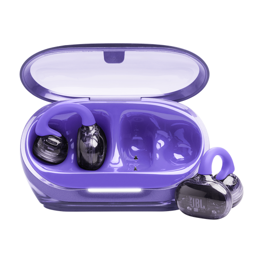 JBL Soundgear Clips - Purple - True wireless open-ear headphones - Hero