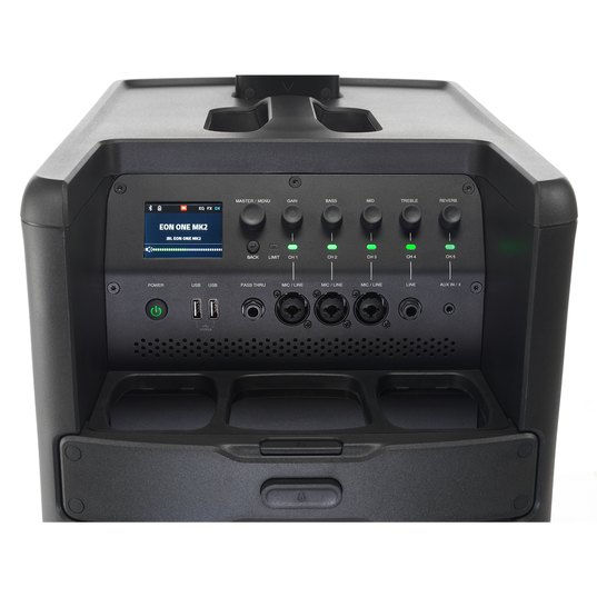 JBL EON ONE MK2 - Black - All-In-One, Battery-Powered Column PA with Built-In Mixer and DSP - Detailshot 9