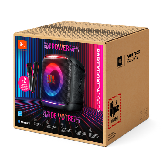 JBL PartyBox Encore 2 - Black - Portable party speaker with 2 mics - Detailshot 6