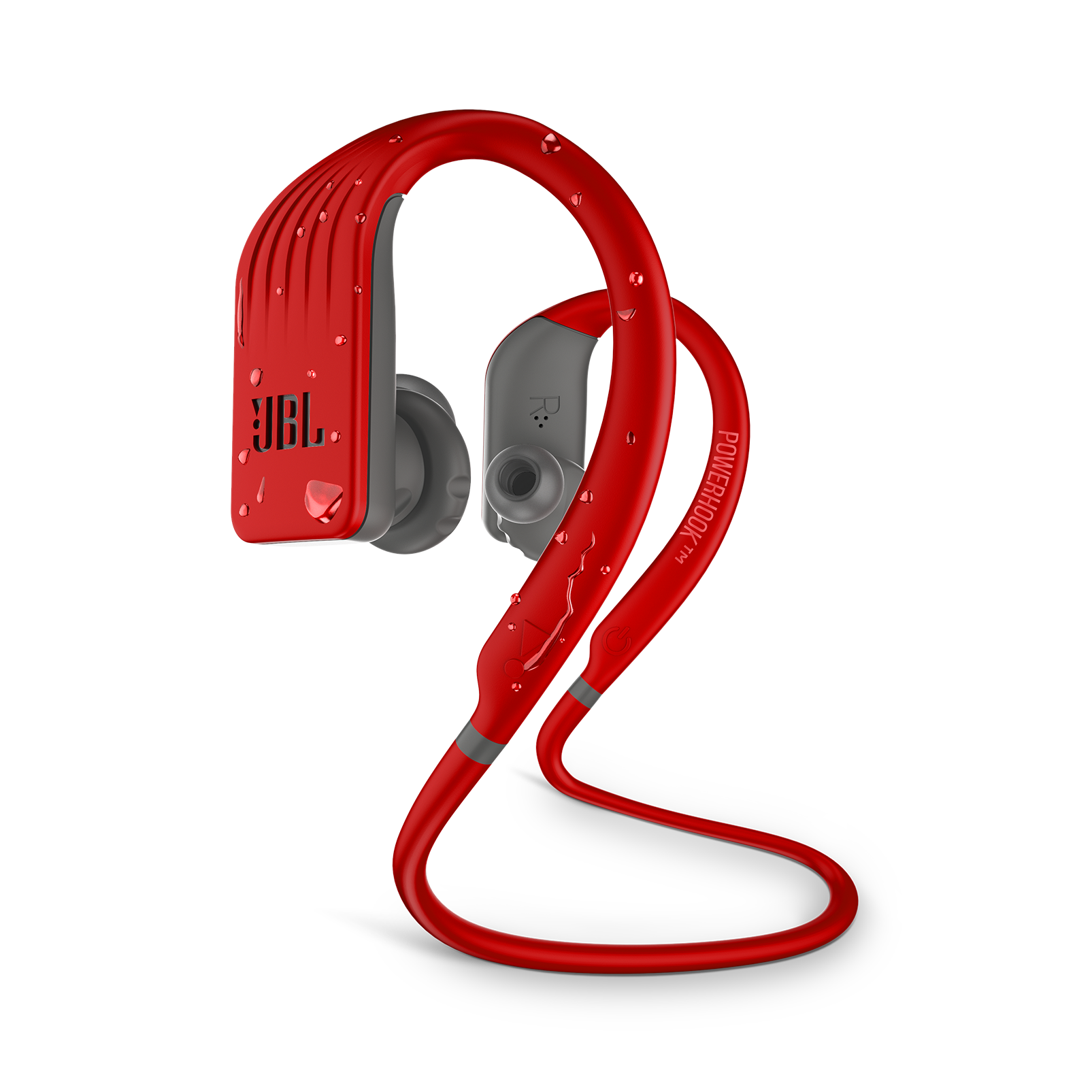 JBL Endurance JUMP - Red - Waterproof Wireless Sport In-Ear Headphones - Hero
