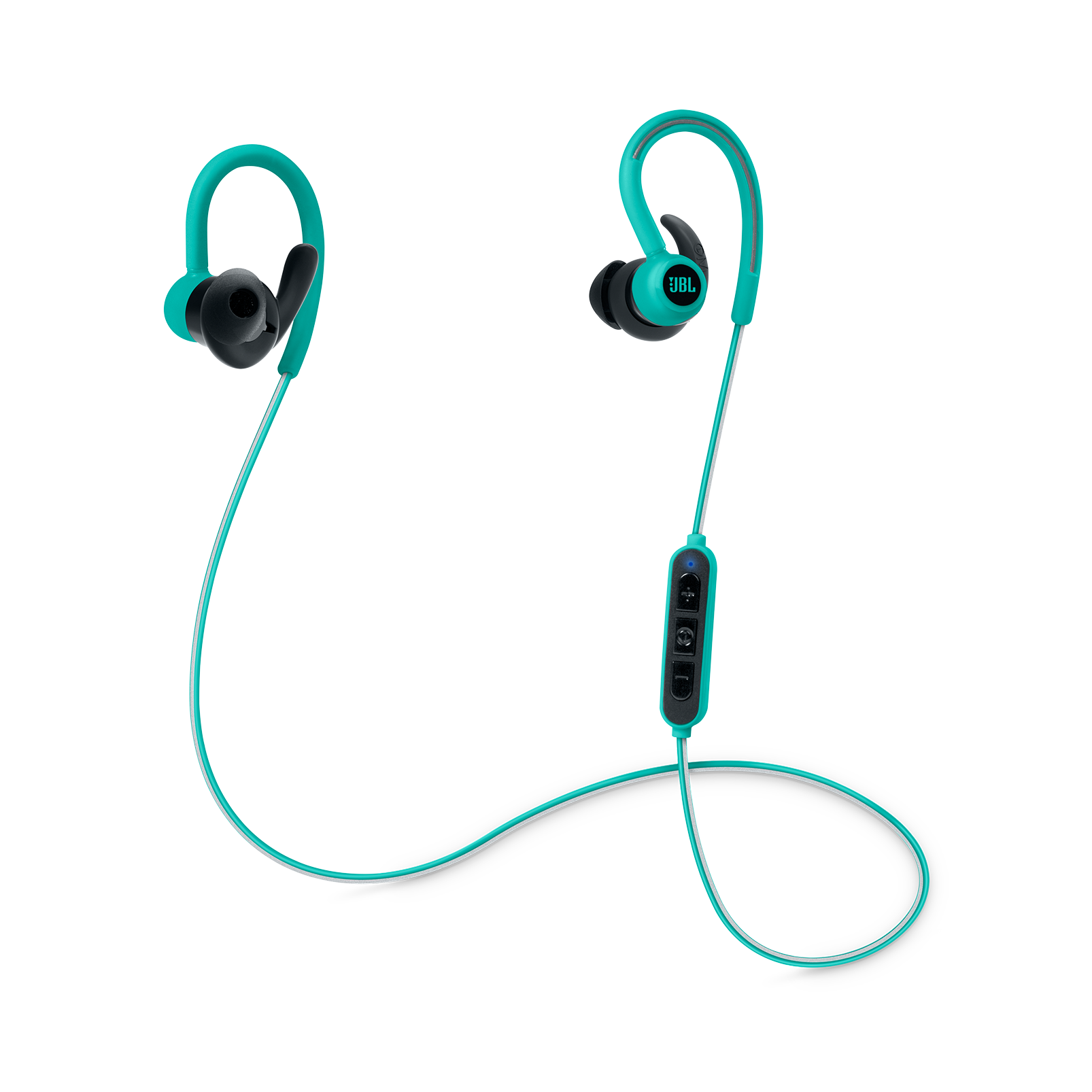 Reflect Contour - Teal - Secure fit wireless sport headphones - Hero